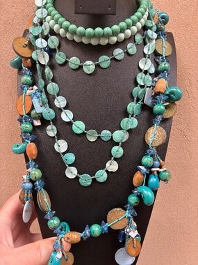 Beachy Blue-Green Set of Necklaces